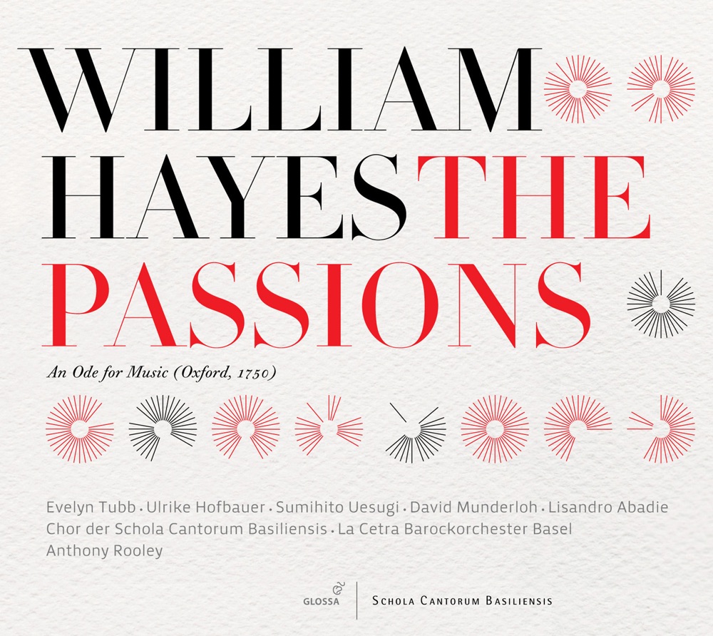 Обложка альбома «Hayes: The Passions» — David Munderloh, La Cetra Baroque Orchestra Basel, Lisandro Abadie, Sumihito Uesugi, Chor de Schola Cantorum Basiliensis, Anthony Rooley, Evelyn Tubb & Ulrike Hofbauer