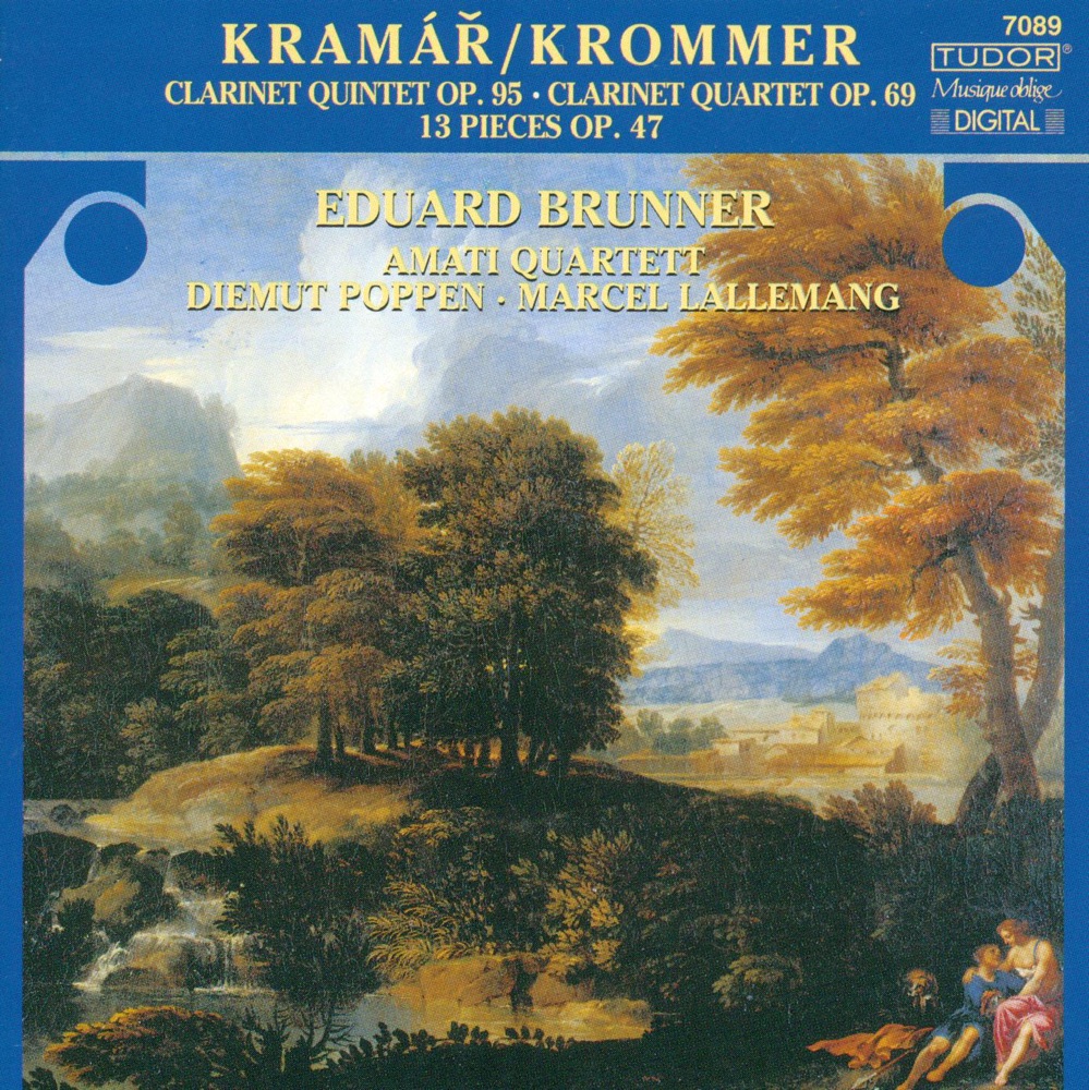 Обложка альбома «Krommer: 13 Pieces, Clarinet Quintet, Op. 95 & Partita, Op. 69» — Eduard Brunner, Amati Quartet & Marcel Lallemang