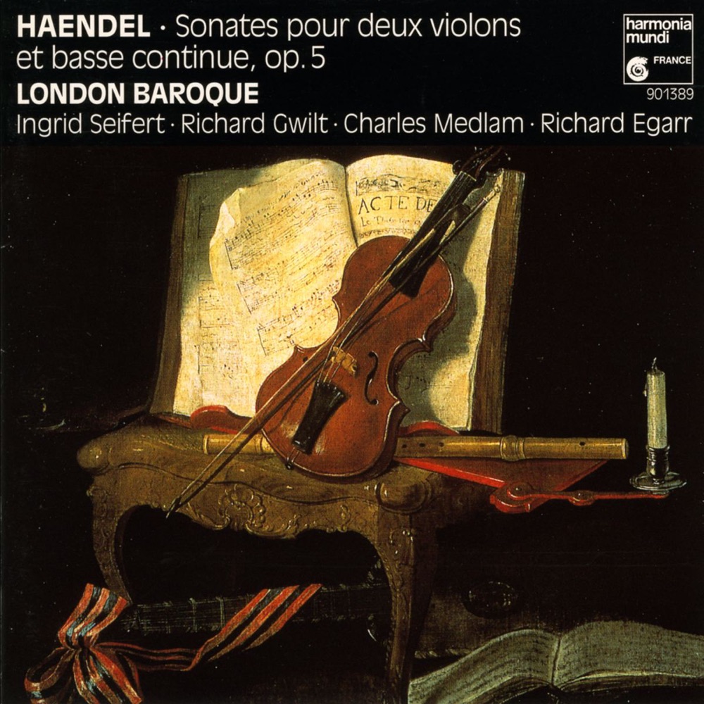 Обложка альбома «Handel: Sonatas for two violins and continuo, Op. 5» — London Baroque