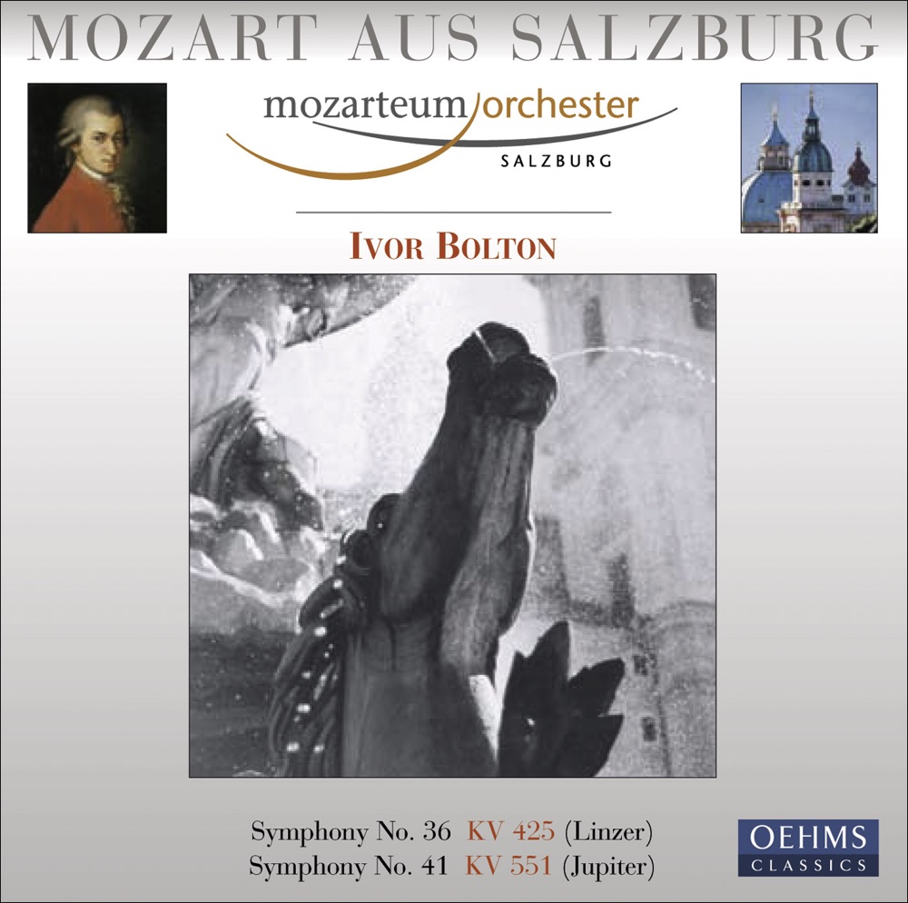 Обложка альбома «Mozart: Symphonies Nos. 36 "Linz" and 41 "Jupiter"» — Ivor Bolton & Mozarteum Orchestra Salzburg
