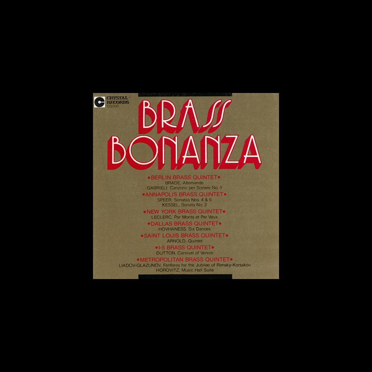 ‎Brass Bonanza Album by Metropolitan Brass Quintet, Berlin Brass