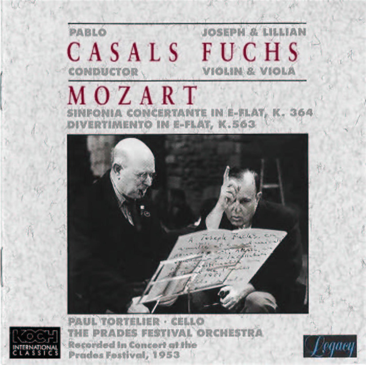 Mozart: Sinfonia Concertante for Violin and Viola, K 364; Divertimento In E-flat, K 563