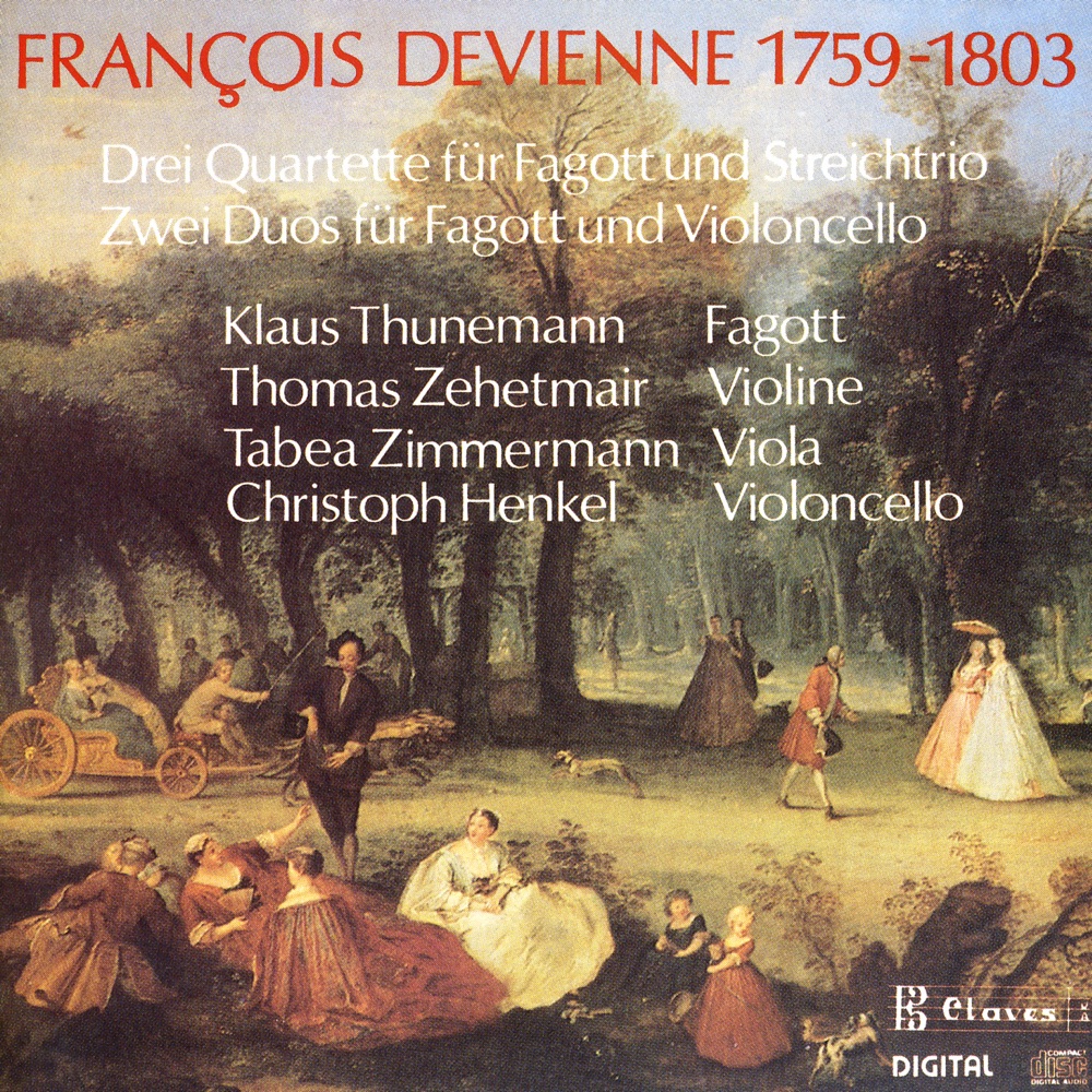 Обложка альбома «Devienne: Chamber Music for Bassoon & Strings» — Christoph Henkel, Klaus Thunemann, Tabea Zimmermann & Thomas Zehetmair