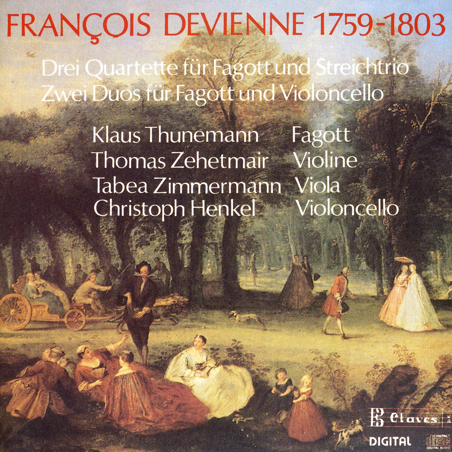 Devienne: Chamber Music for Bassoon & Strings by Christoph Henkel, Klaus Thunemann, Tabea Zimmermann & Thomas Zehetmair album cover