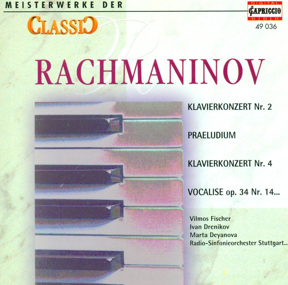 Обложка альбома «Classic Masterworks - Sergei Rachmaninov» — Bulgarian Radio Symphony Orchestra, Ivan Drenikov, Jean-Pierre Wallez, Stuttgart Radio Symphony Orchestra, Sir Neville Marriner, Vilmos Fischer, Dimitur Manolov, Sofia Philharmonic Orchestra, Marta Deyanova, Vassil Stefanov & Nikolai Evrov