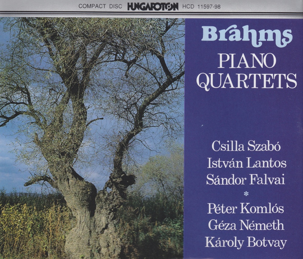 Обложка альбома «Piano Quartets» — Csilla Szabó, István Lantos, Sandor Falvai, Peter Komlos, Geza Nemeth & Karoly Botvay