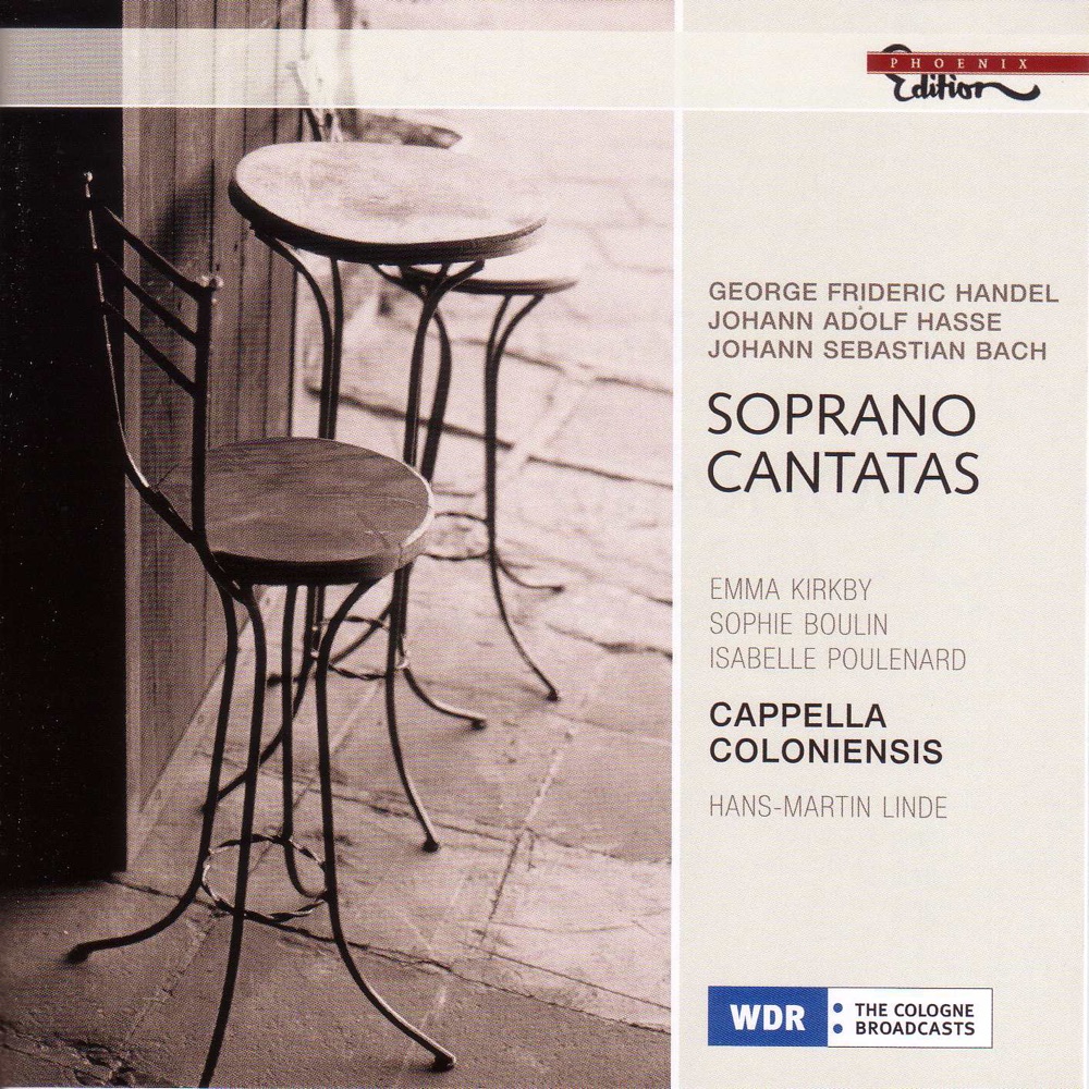 Обложка альбома «Handel, G.F.: Silete Venti - Hasse, J.A.: La Gelosia - Bach, J.S.: Non Sa Che Sia Dolore» — Dame Emma Kirkby, Hans-Martin Linde, Cappella Coloniensis, Sophie Boulin, Ferdinand Leitner & Isabelle Poulenard