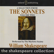 A Selection from the Sonnets Volume Two By William Shakespeare - The Marlowe Society