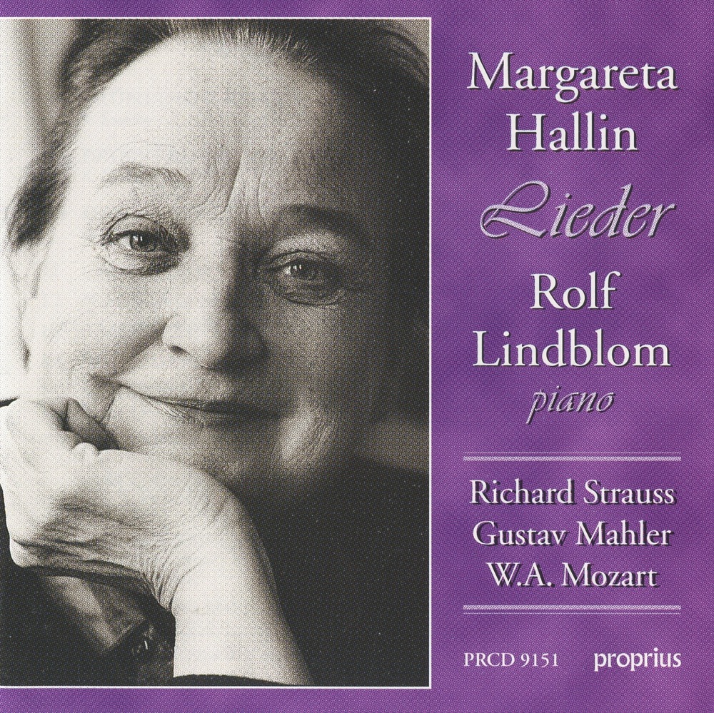 Обложка альбома «Strauss, R. - Mahler - Mozart: Lieder» — Margareta Hallin & Rolf Lindblom