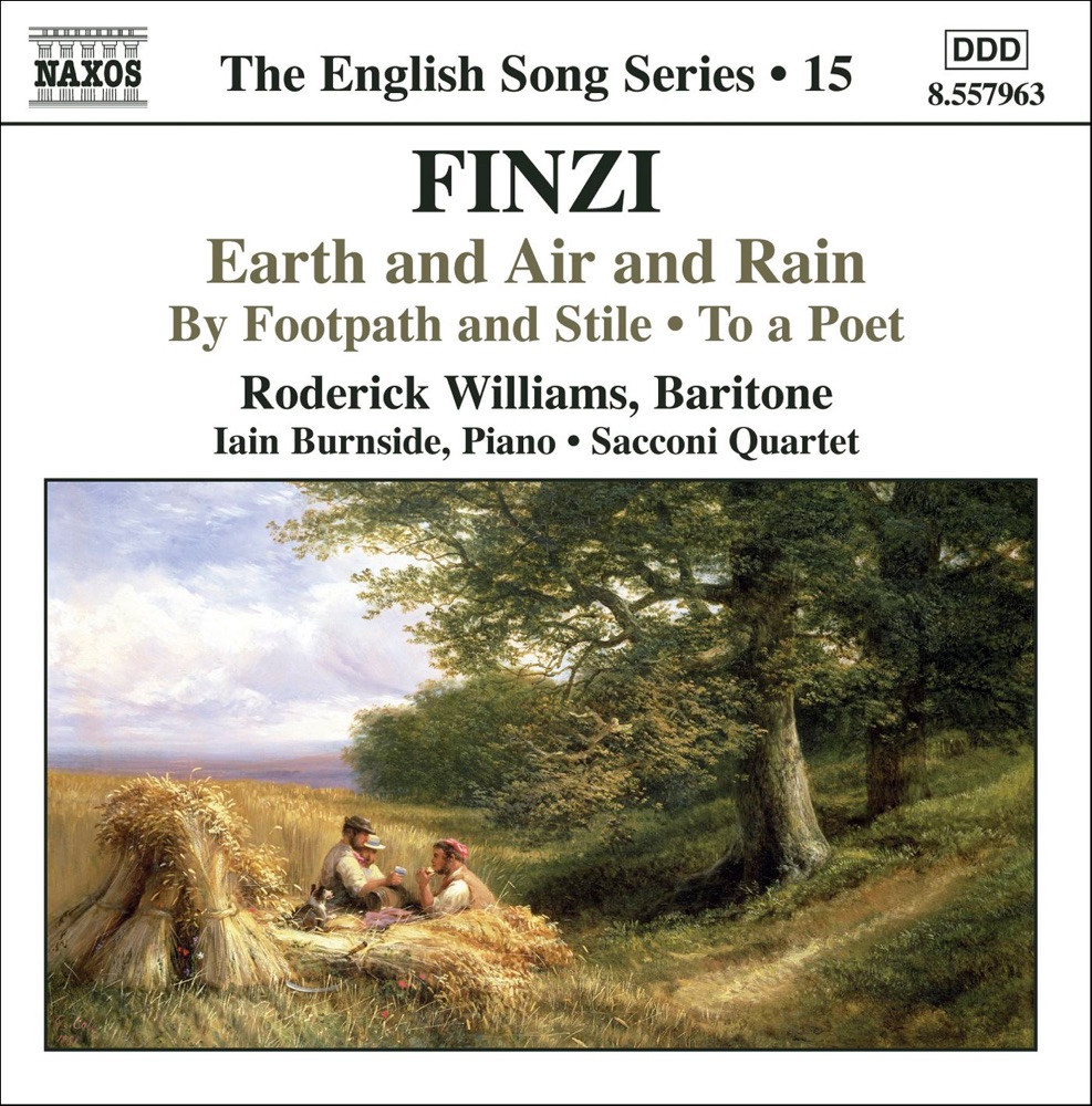Обложка альбома «Finzi: Earth and Air and Rain (The English Song Series, Vol. 15)» — Iain Burnside, Roderick Williams & Sacconi Quartet