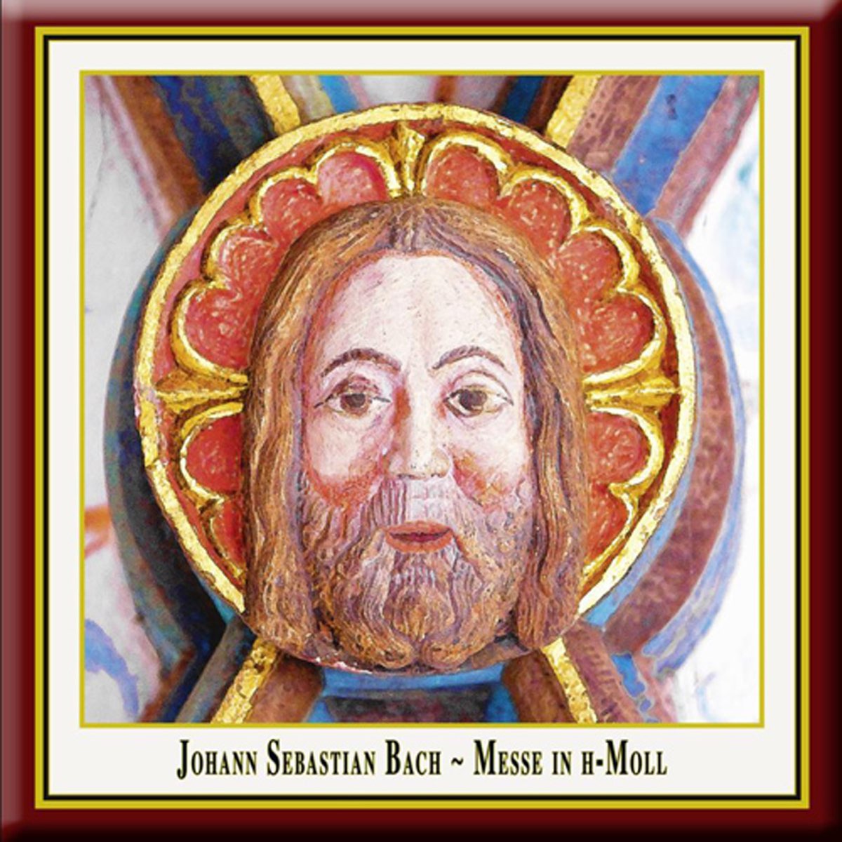 The cover art for Bach's Mass in B Minor, a visual representation of the work's grandeur and complexity.