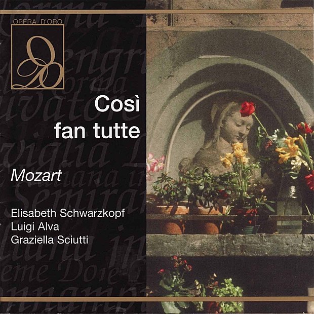 Обложка альбома «Mozart: Così Fan Tutte (Live,Re-mastered)» — Elisabeth Schwarzkopf, Luigi Alva, Graziella Sciutti, Rolando Panerai, Nan Merriman, Franco Calabrese, La Scala Orchestra, Milan, La Scala Chorus, Milan & Guido Cantelli