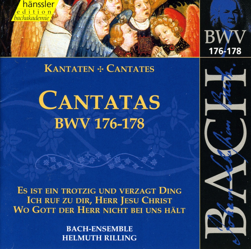 Обложка альбома «Bach, J.S.: Cantatas, Bwv 176-178» — Inga Nielsen, Carolyn Watkinson, Walter Heldwein, Gächinger Kantorei Stuttgart, Helmuth Rilling, Stuttgart Bach Collegium, Peter Schreier, Arleen Auger, Julia Hamari, Wolfgang Schone, Gabriele Schreckenbach, Aldo Baldin & Kurt Equiluz