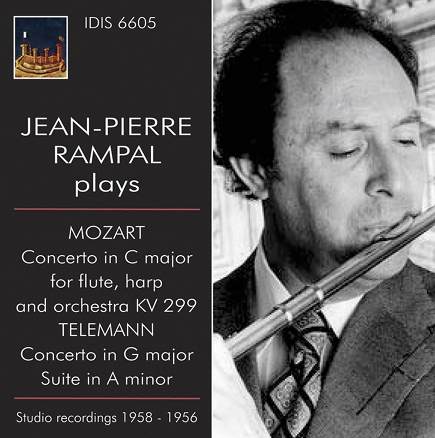 Jean-Pierre Rampal Plays Mozart & Telemann (1956,1958) by Jean-Pierre Rampal, Jean-Francois Paillard Chamber Orchestra, Jean-François Paillard, Lily Laskine, Karl Ristenpart & Saar Chamber Orchestra album cover