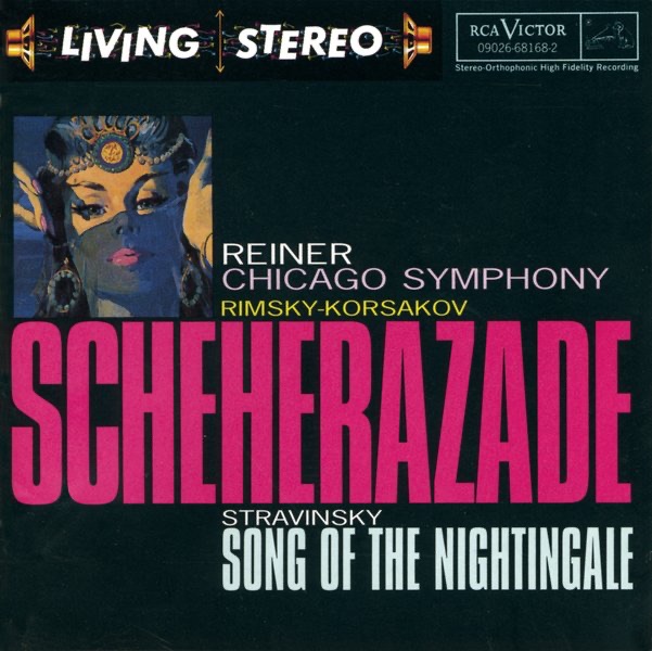 Обложка альбома «Rimsky-Korsakov: Scheherazade - Stravinsky: Song of the Nightingale» — Fritz Reiner, Chicago Symphony Orchestra & Sidney Harth