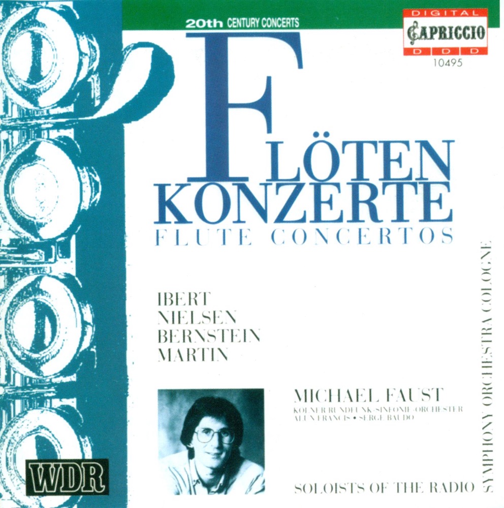 Обложка альбома «Flute Concertos - Ibert, Nielsen & Martin» — Serge Baudo, Cologne Radio Symphony Orchestra, Michael Faust & Alun Francis