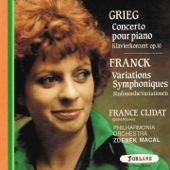 Edvard Grieg : Concerto pour piano et orchestre en La mineur - Op. 16 - César Franck : Variations symphoniques pour piano et orchestre