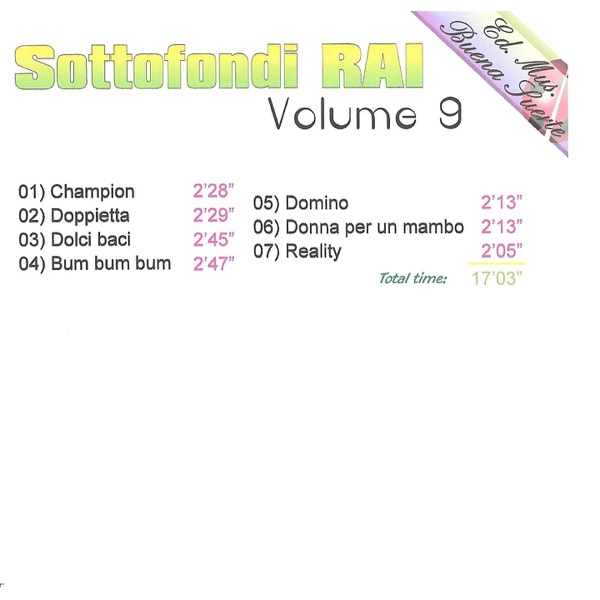 Sottofondi Rai, Vol. 9
