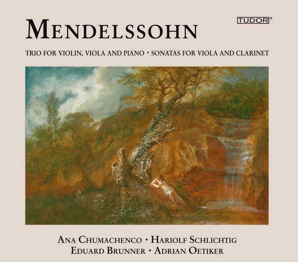 Обложка альбома «Mendelssohn: Trio for Violin, Viola and Piano - Sonatas for Viola and Clarinet» — Hariolf Schlichtig, Adrian Oetiker, Eduard Brunner & Ana Chumachenco