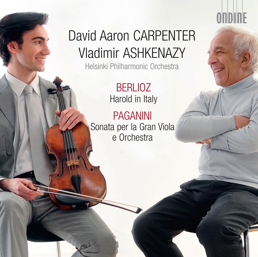 Обложка альбома «Berlioz: Harold in Italy - Paganini: Sonata per la grand viola e orchestra» — Vladimir Ashkenazy, Helsinki Philharmonic Orchestra & David Aaron Carpenter