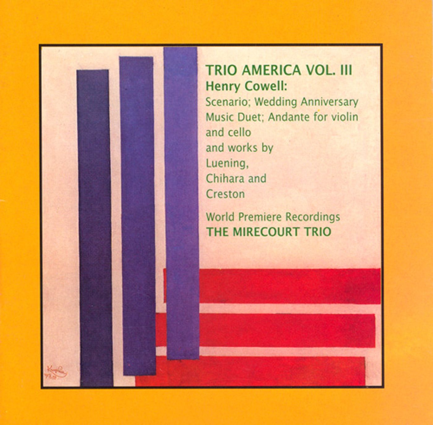 Trio America, Vol. 3 - Music by Henry Cowell - Leuning - Chihara - Creston