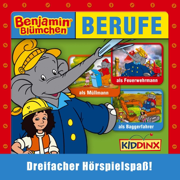 Berufe Bundle: Benjamin Blümchen als Feuerwehrmann / Benjamin Blümchen als Müllmann / Benjamin Blümchen als Baggerfahrer - Benjamin Blümchen