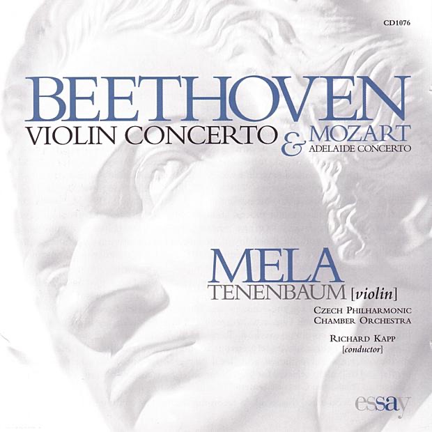 Обложка альбома «Beethoven: Violin Concerto - Mozart: Adelaide Concerto» — Czech Philharmonic Chamber Orchestra, Richard Kapp & Mela Tenenbaum
