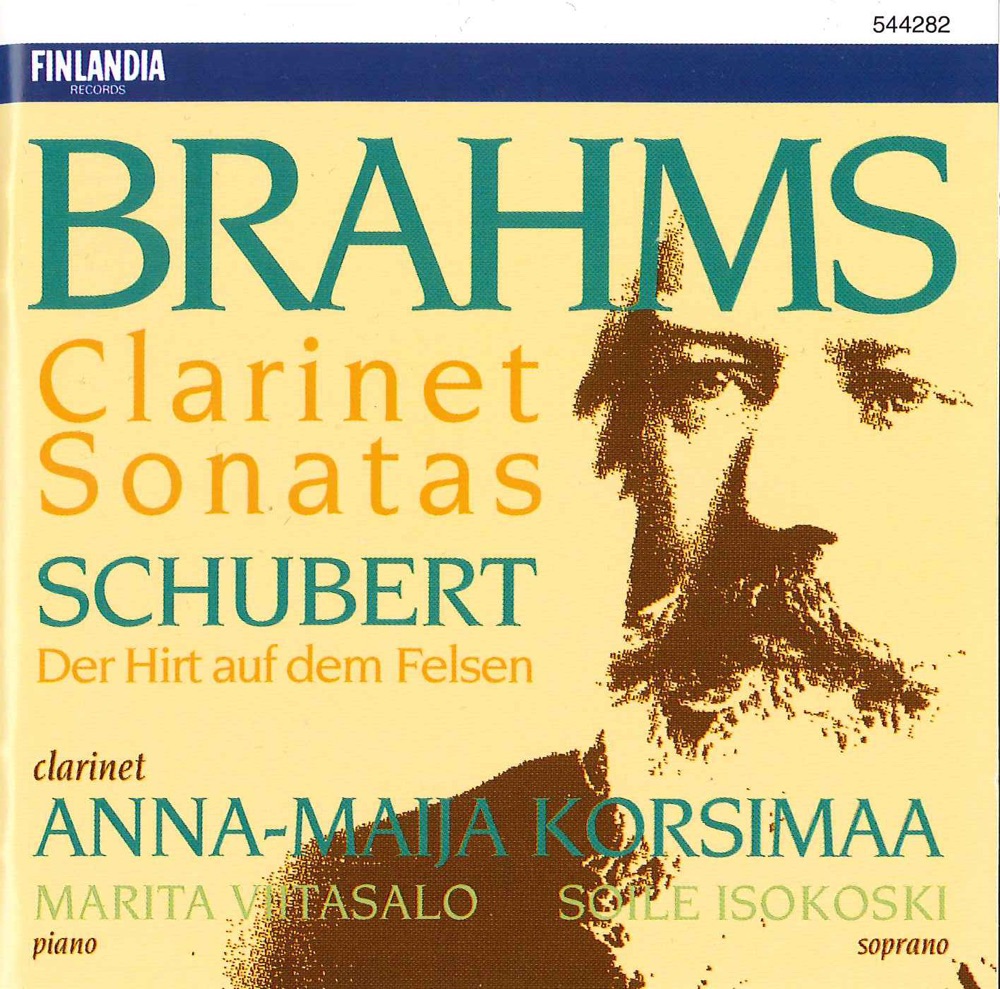 Обложка альбома «Brahms: Clarinet Sonatas - Schubert: Der Hirt auf dem Felsen» — Anna-Maija Korsimaa, Marita Viitasalo & Soile Isokoski