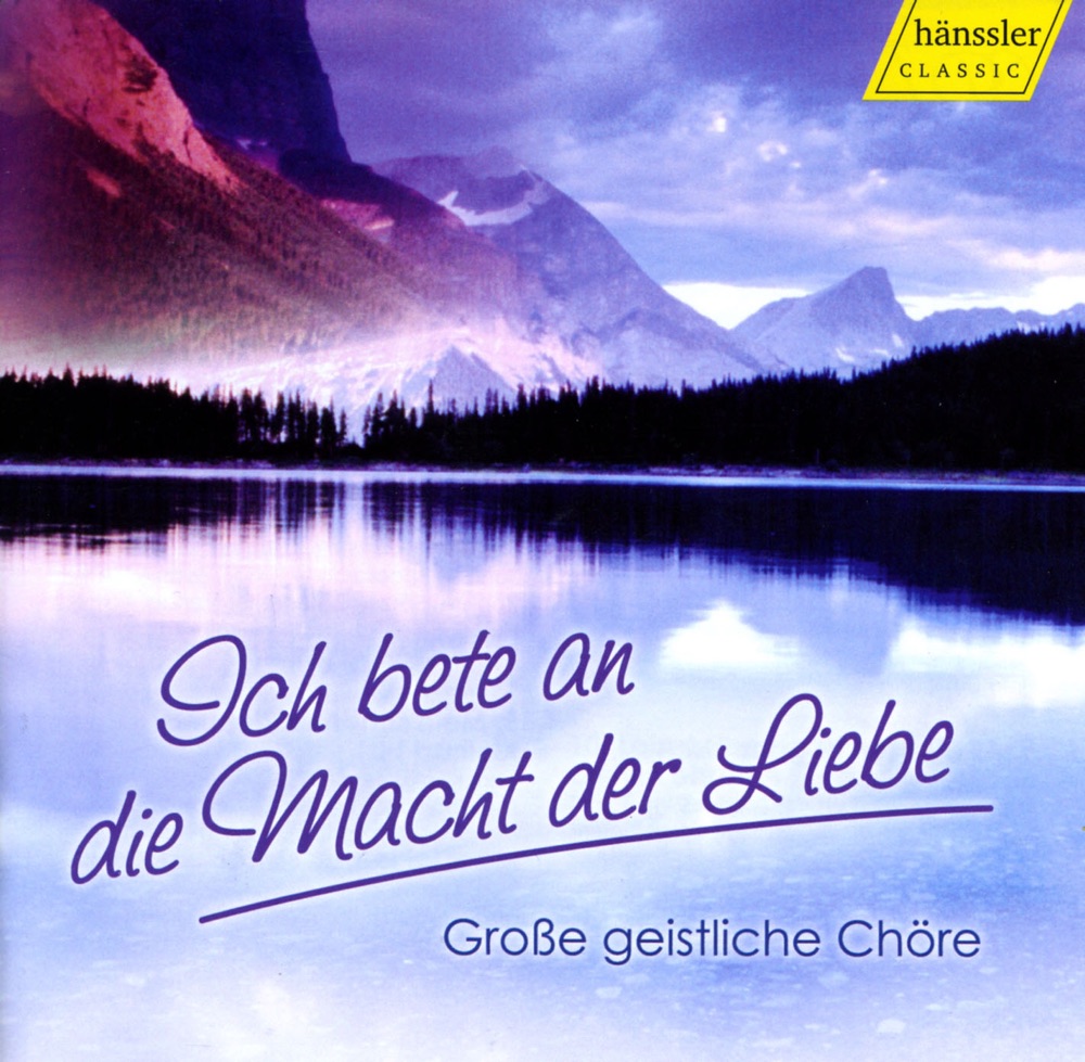 Обложка альбома «Ich bete an die Macht der Liebe» — Frankfurt Kantorei, Helmuth Rilling, Stuttgart Bach Collegium, Gächinger Kantorei Stuttgart, Württemberg Chamber Orchestra Heilbronn, Rolf Schweizer, Evangelischen Singschule Pforzheim Jugendkantorei und Schlagwerkgruppe, Heinrich Schutz Kantorei Freiburg, Martin Gotthard Schneider, Gerhard Wilhelm, Stuttgart Hymnus Boys Choir, Heilbronn Vocal Ensemble, Herrmann Rau, Dieter Kurz, Stuttgart Pauluskirsche Choir, Gerhard Schnitter, Das Solistenensemble, Volker Hempfling, Cologne Kantorei, Stuttgart Sudfunkchor, Rupert Huber & Eckhard Weyand