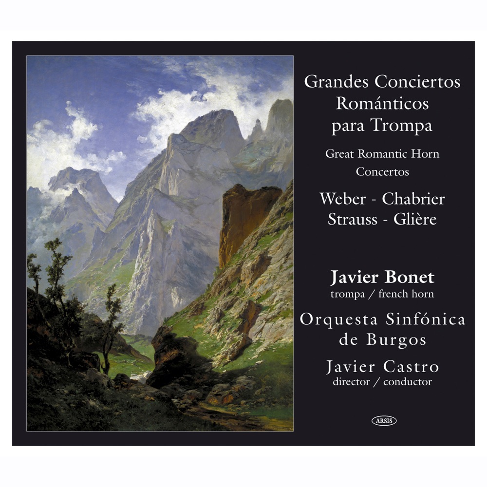 Обложка альбома «Grandes Conciertos Románticos para Trompa» — Javier Bonet, Orquesta Sinfónica de Burgos & Javier Castro