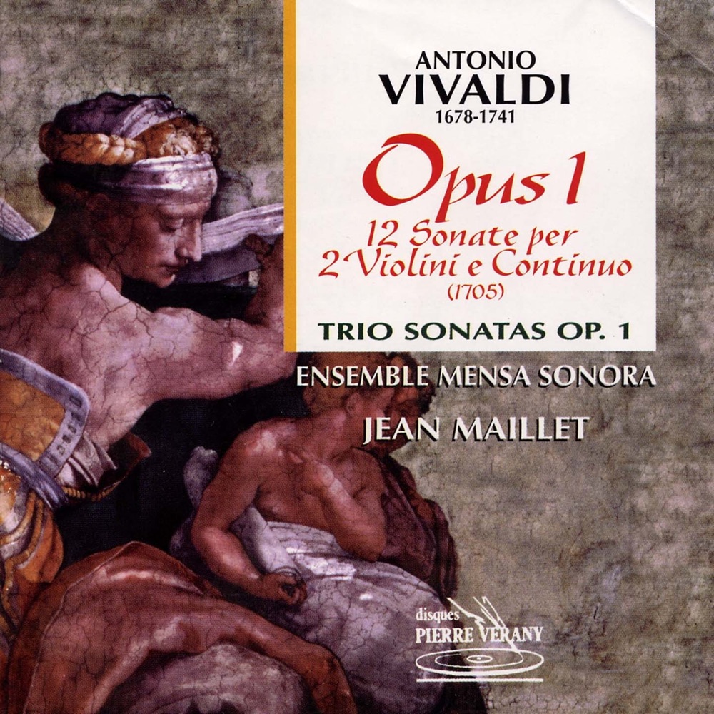Обложка альбома «Vivaldi: 12 Sonate per 2 violoni e continuo, Op. 1» — Ensemble Mensa Sonora, Jean Maillet, Isabelle Pointel, Sylvette Gaillard, Yanncik Varlet & Claire Antonini