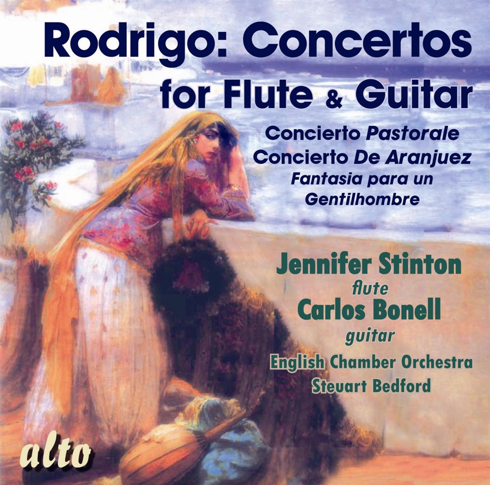 Обложка альбома «Rodrigo Concertos for Guitar & Flute» — Carlos Bonell, Jennifer Stinton, English Chamber Orchestra & Steuart Bedford