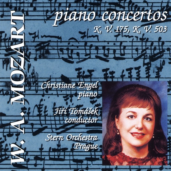 Обложка альбома «Mozart Piano Concertos: Concerto No. 5 in D major, KV 175; Concerto No. 25 in C major, KV 503» — Jiri Tomasek, The Stern Orchestra & Christiane Engel