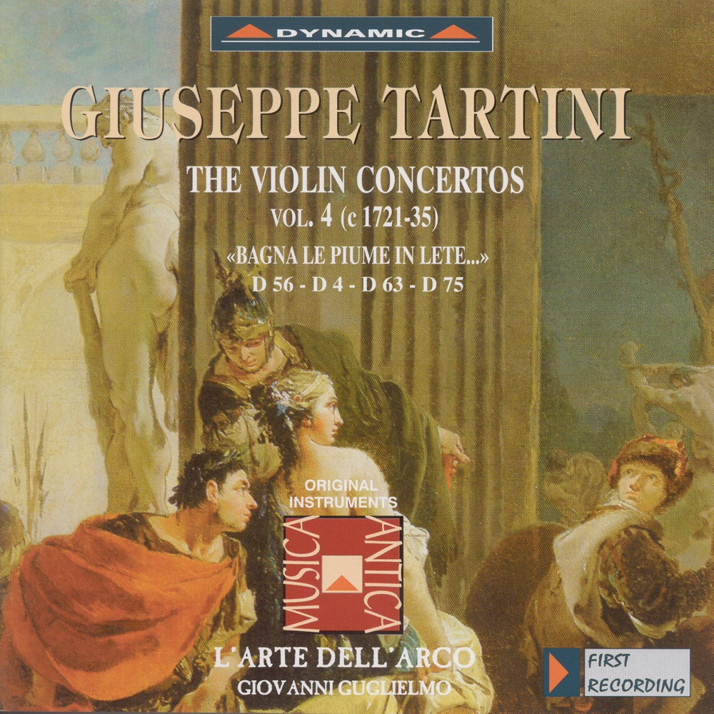 Обложка альбома «Tartini: The Violin Concertos, Vol. 4 - D. 4, 56, 63, 75» — L'Arte Dell'Arco, Giovanni Guglielmo, Federico Guglielmo & Carlo Lazari