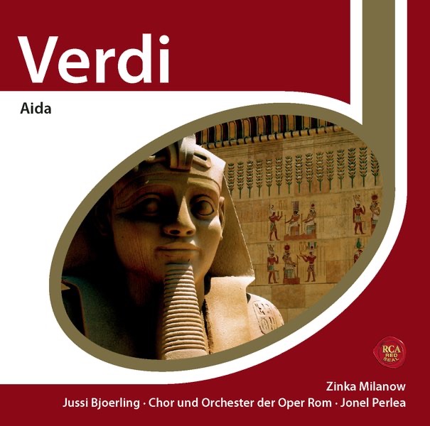 Обложка альбома «Verdi: Aida (Highlights)» — Jonel Perlea, Boris Christoff, Bruna Rizzoli, Coro del Teatro dell'Opera di Roma, Fedora Barbieri, Jussi Björling, Leonard Warren, Mario Carlin, Orchestra of the Rome Opera House, Plinio Clabassi & Zinka Milanov