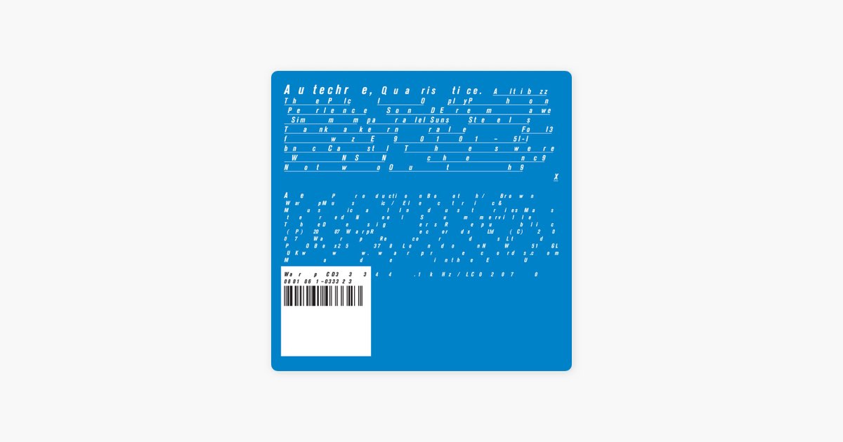Quaristice - Autechreのアルバム - Apple Music