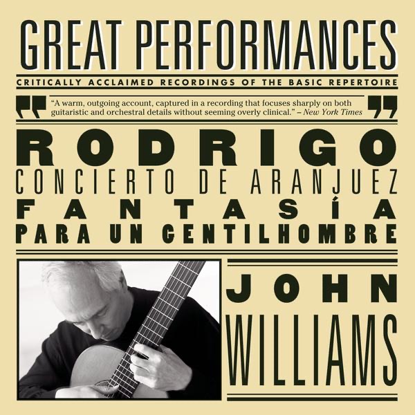 Обложка альбома «Rodrigo: Concierto de Aranjuez & Fantasía para un Gentilhombre - Albéniz: Works Arranged for Guitar» — Christine Pendrill, Louis Frémaux, John Williams & Philharmonia Orchestra