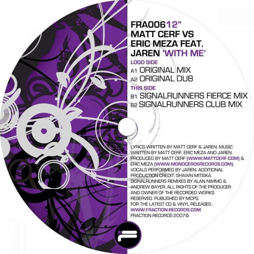 Обложка альбома «With Me (Featuring Jaren) - Single» — Matt Cerf & Eric Meza
