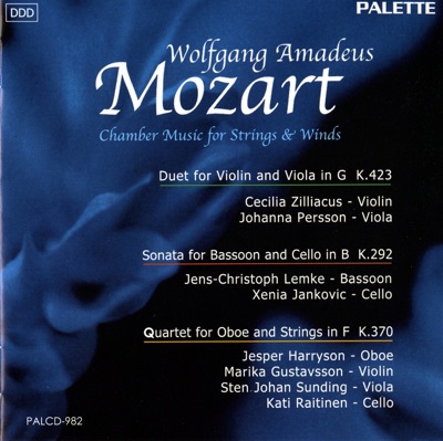 Mozart: Duo for Violin and Viola - Sonata for Bassoon and Cello - Oboe Quartet in F major