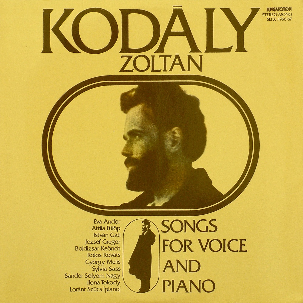 Обложка альбома «Songs For Voice and Piano» — István Gáti, József Gregor, Ilona Tokody, Attila Fülöp, Kolos Kováts, György Melis, Boldizsár Keönch, Éva Andor, Lóránt Szűcs, Szilvia Sass & Sándor Sólyom Nagy