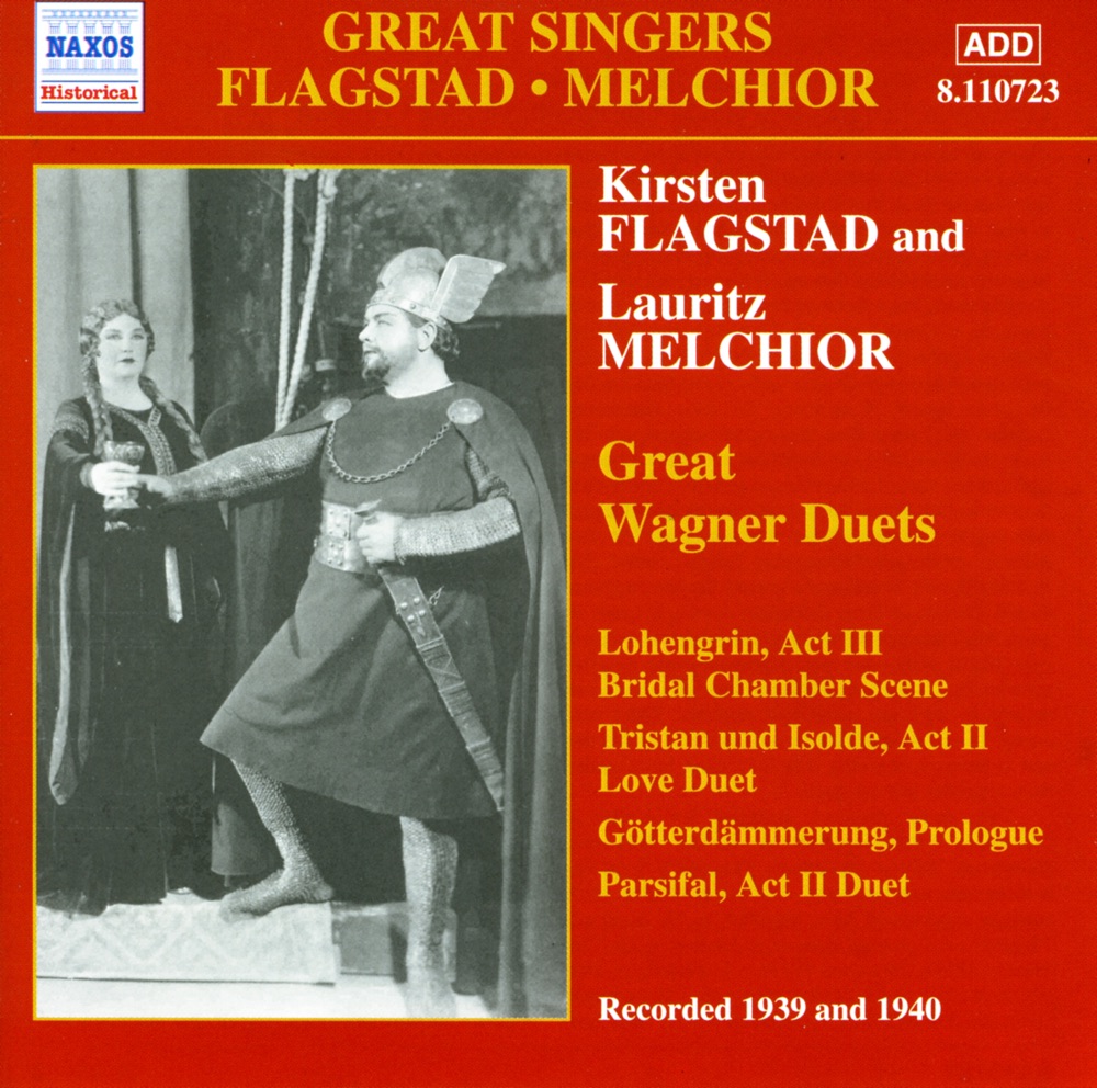 Обложка альбома «Flagstad & Melchior: Great Wagner Duets (1939-1940)» — Kirsten Flagstad, Lauritz Melchior, Victor Symphony Orchestra, Edwin McArthur & San Francisco Opera Orchestra