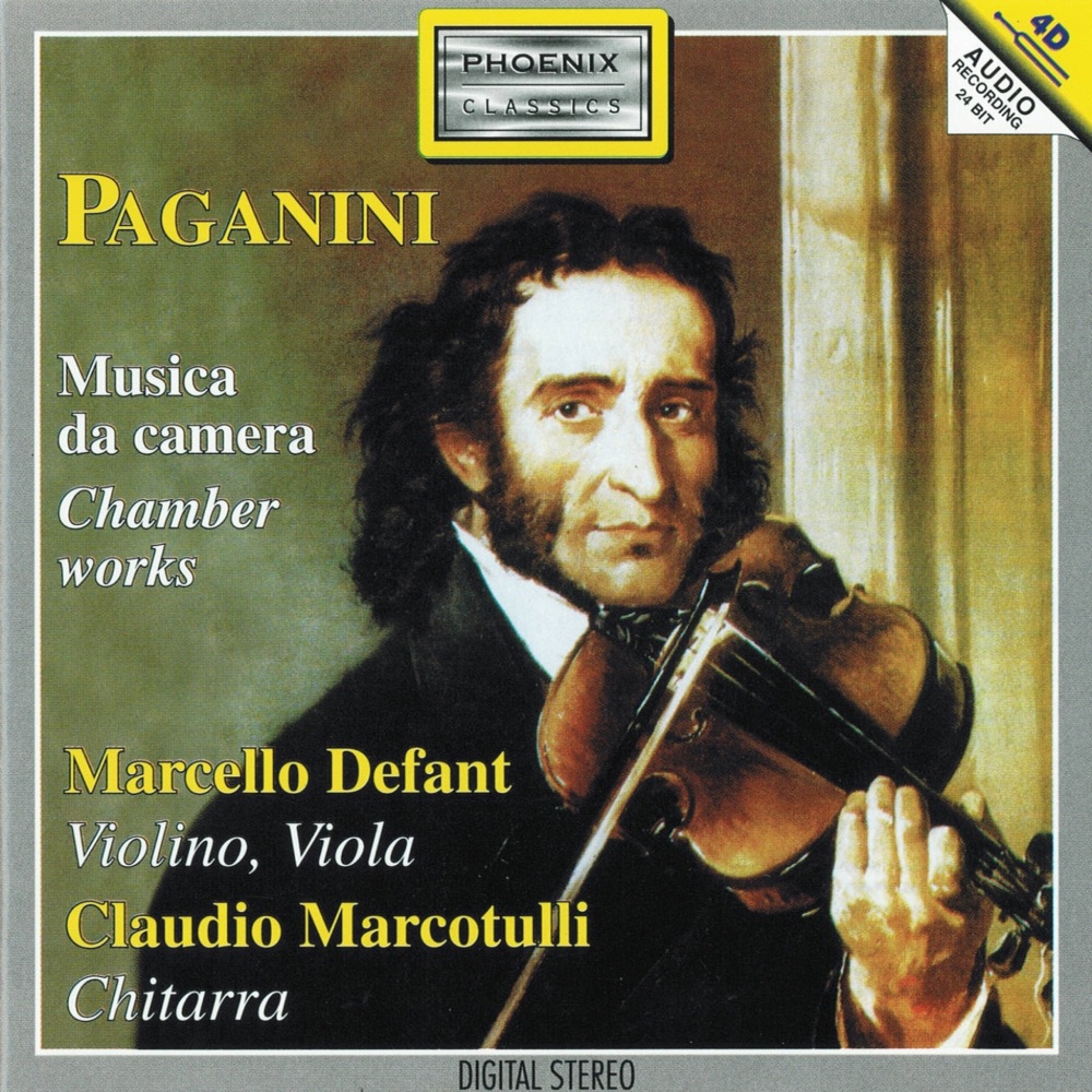 Обложка альбома «Niccolò Paganini: Chamber Works» — Marcello Defant & Claudio Marcotulli