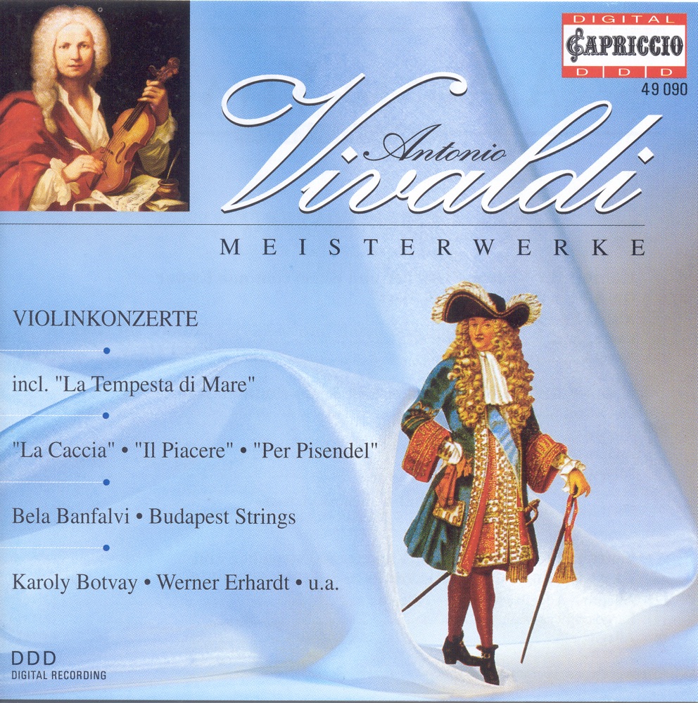 Обложка альбома «Vivaldi, A.: Violin Concertos, Rv 180, 242, 253, 362, 552 - Concerto Grosso, Rv 565» — Béla Bánfalvi, Budapest Strings, Karoly Botvay, Concerto Köln, Werner Erhardt, Werner Matzke, Andrea Keller, Sylvie Kraus & Maria Lindal