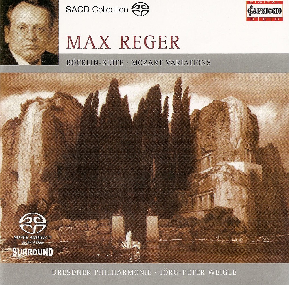 Обложка альбома «Reger, M.: Variations and Fugue On A Theme of Mozart - 4 Tondichtungen Nach Arnold Bocklin» — Dresden Philharmonic Orchestra, Jorg-Peter Weigle & Ralf-Carsten Brömsel