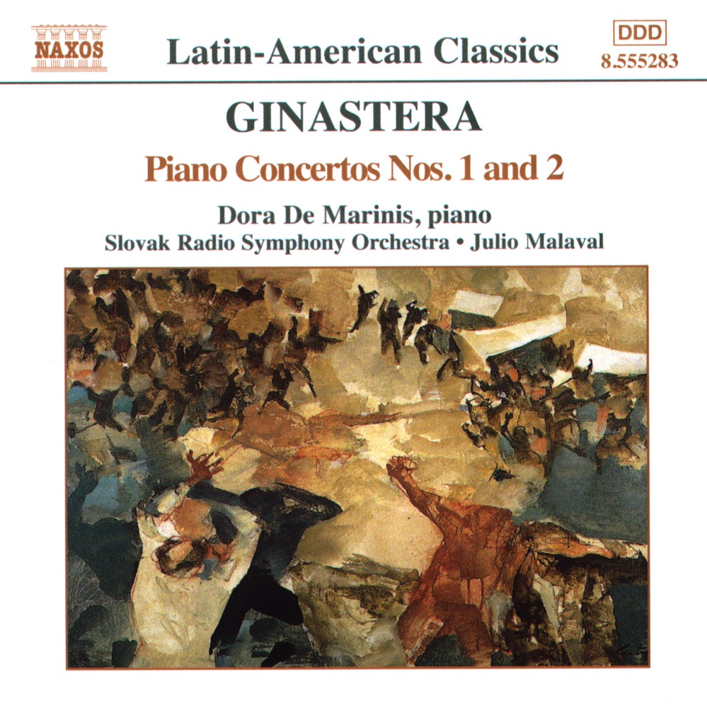 Обложка альбома «Ginastera: Piano Concertos Nos. 1 & 2» — Julio Malaval, Dora de Marinis & Slovak Radio Symphony Orchestra
