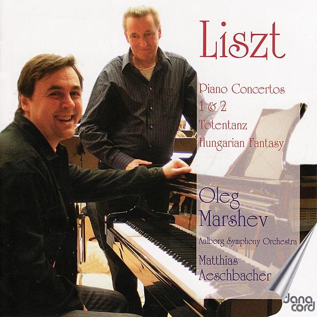 Обложка альбома «Liszt: Piano Concertos 1 & 2» — Matthias Aeschbacher, Oleg Marshev & Aalborg Symphony Orchestra