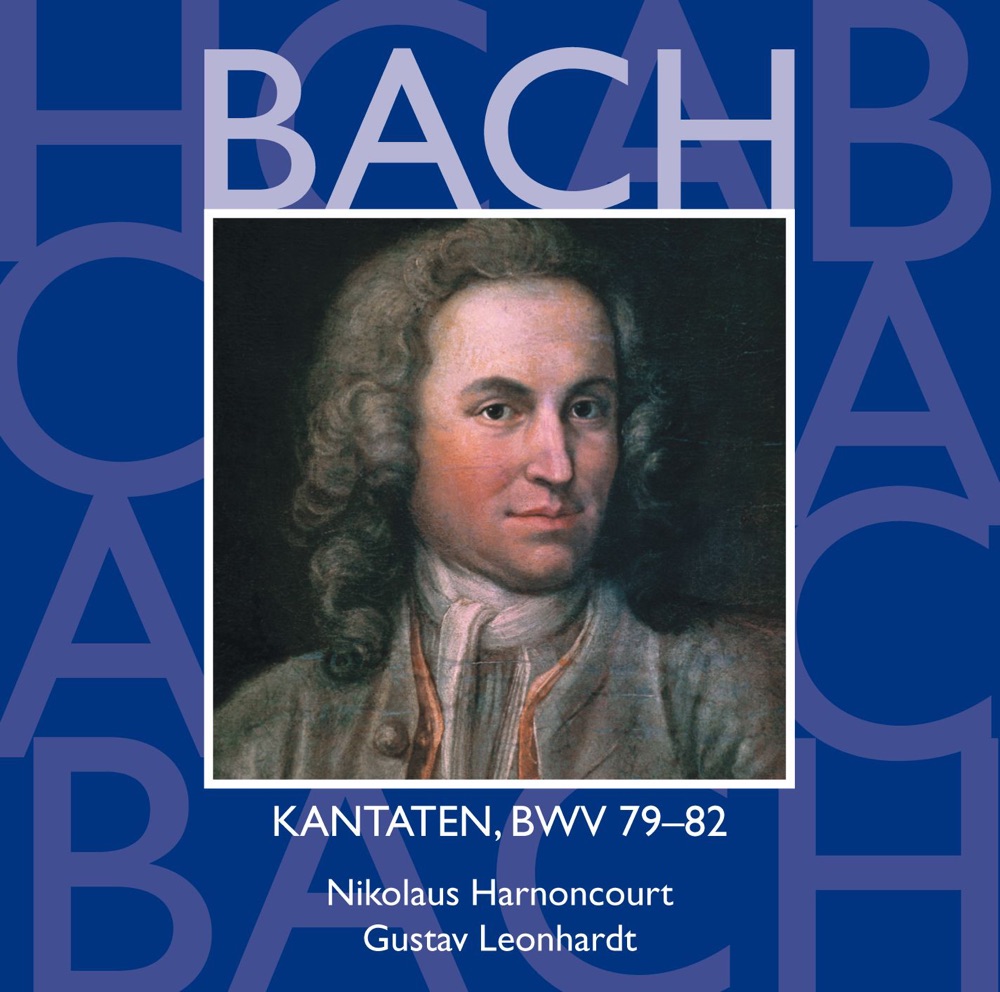 Обложка альбома «Bach, JS: Sacred Cantatas, BWV Nos. 79 - 82» — Collegium Vocale Gent, Concentus Musicus Wien, Detlef Bratschke, Gerhard Schmidt-Gaden, Gustav Leonhardt, Hanover Boys' Choir, Heinz Hennig, Kurt Equiluz, Leonhardt-Consort, Max van Egmond, Nikolaus Harnoncourt, Philippe Herreweghe, Philippe Huttenlocher, Ruud van der Meer, Tölzer Knabenchor & Wilhelm Wiedl