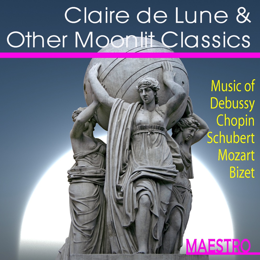Обложка альбома «Claire de Lune and Other Moonlit Classics» — Ber Lucarelli, Susan Jolles, Paul Posnak, Bart Berman, Ljubjana Symphony Orchestra, Slovak Philharmonic Orchestra, Anton Nanut, Libor Pešek & M. Munih