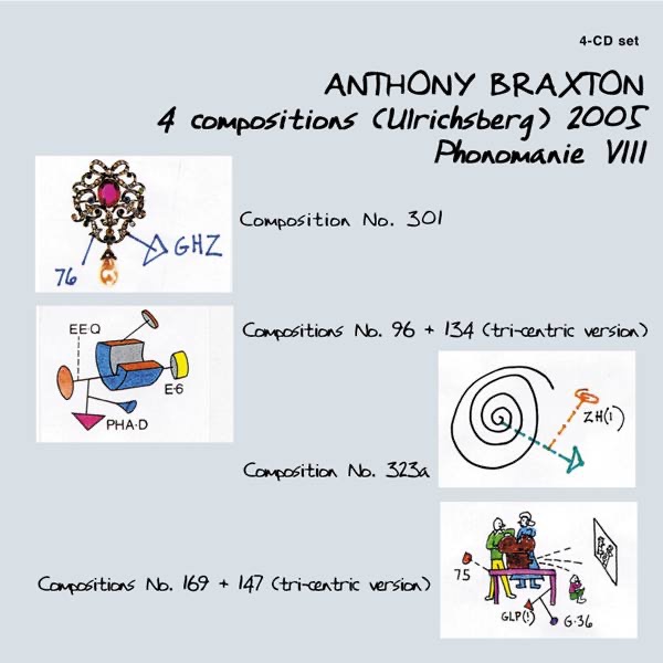 Обложка альбома «4 Compositions» — Anthony Braxton, Genevieve Foccroulle, The Ulrichsberg Tri-Centric Ensemble, Taylor Ho Bynum & Aaron Siegel