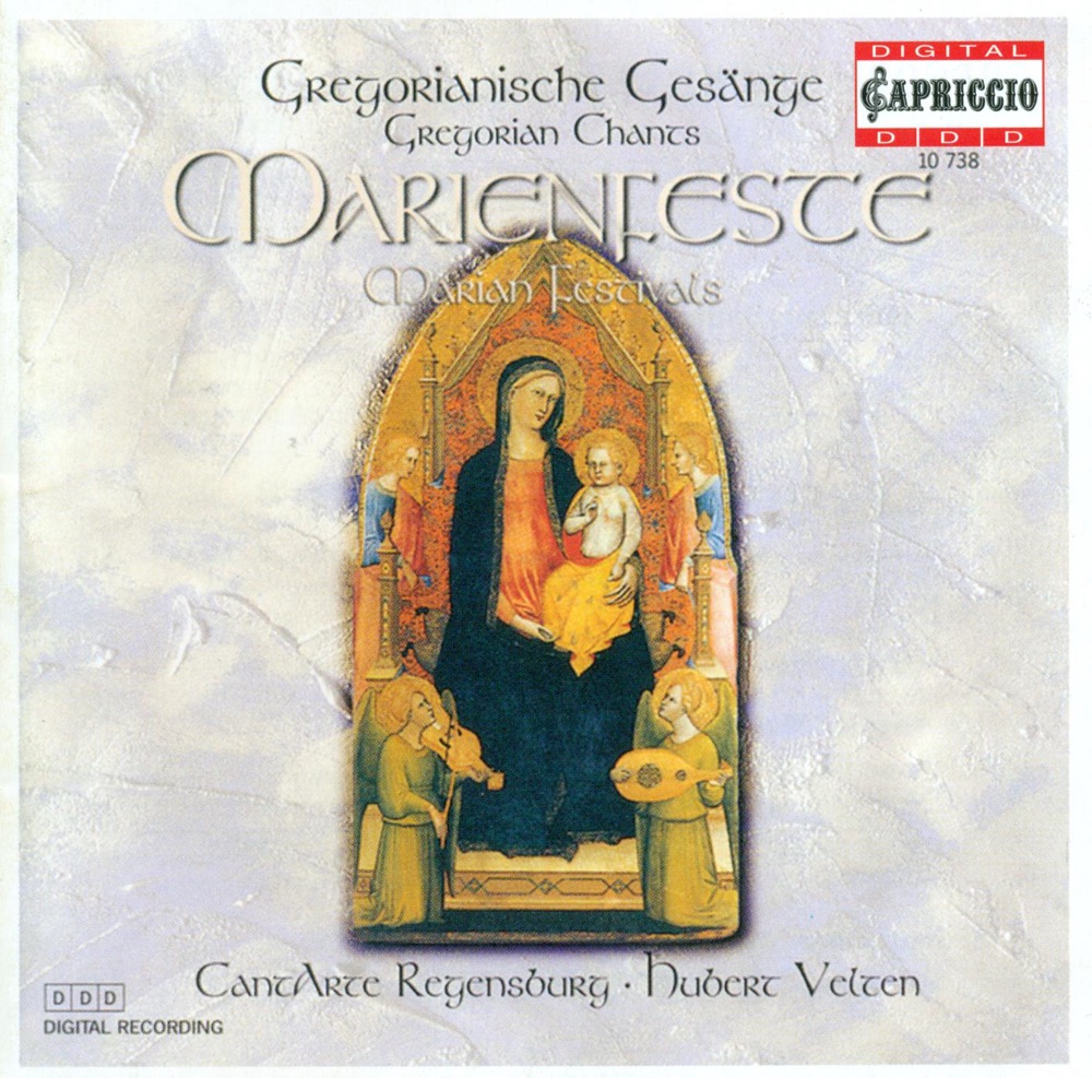 Обложка альбома «Gregorian Chants for Marian Festivals» — CantArte Regensburg, Hubert Velten, Marcus Weigl, Manfred Wastl & Malte Muller